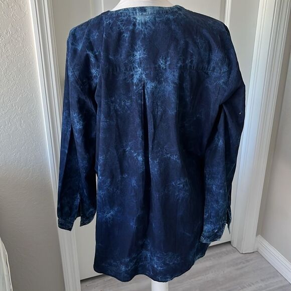 Pure Jill Organically Grown Cotton Tie Tye Popover So Soft ! NWOT SZ L - Picture 6 of 8